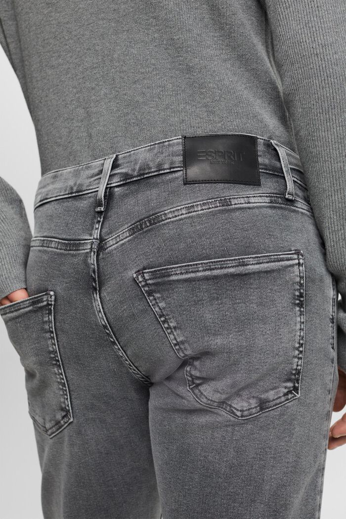 Mid-Rise Slim Fit Jeans, GREY LIGHT WASHED, detail image number 4