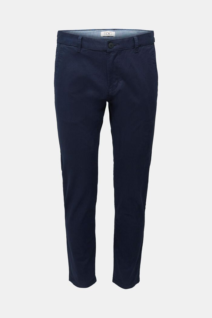 Stretch cotton chinos, NAVY, detail image number 0