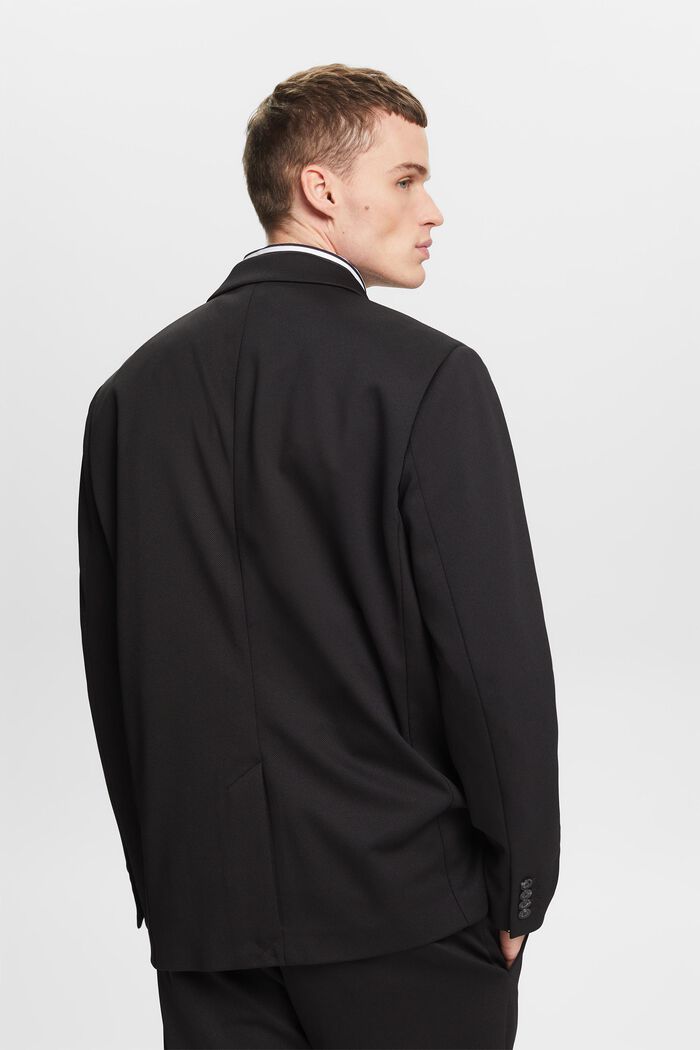 Single-Breasted Twill Blazer, BLACK, detail image number 2
