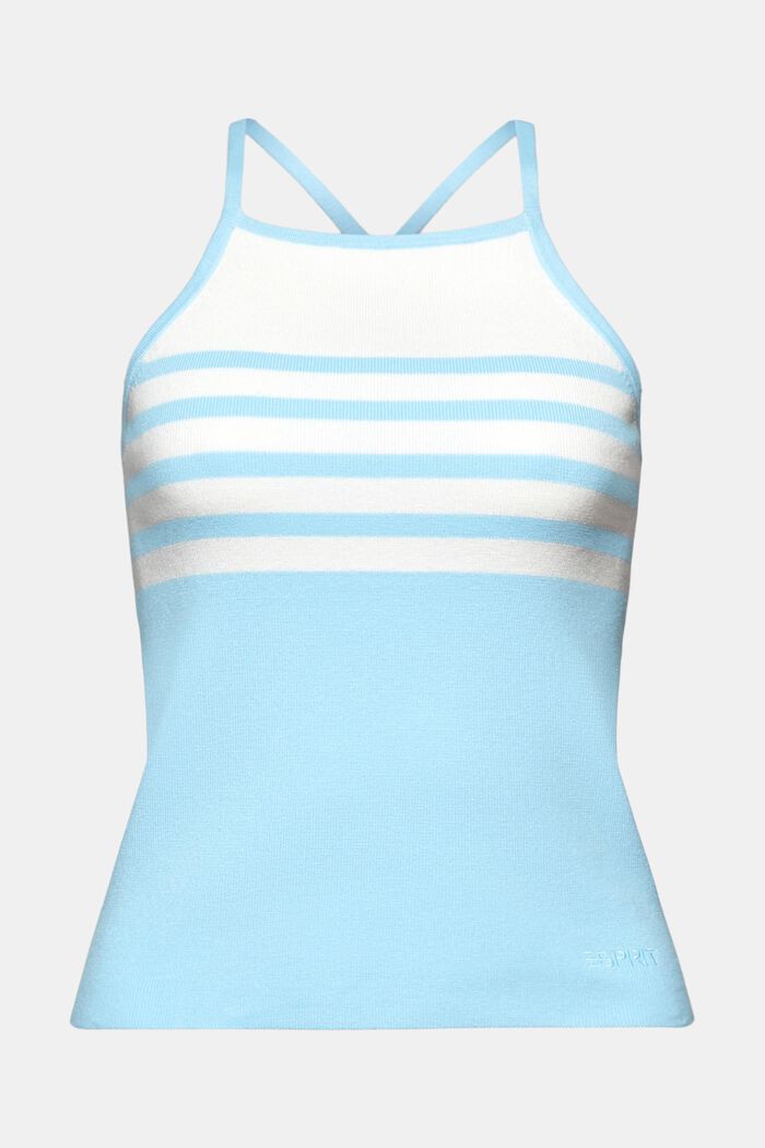 Striped Tie-Back Top, LIGHT TURQUOISE, detail image number 7