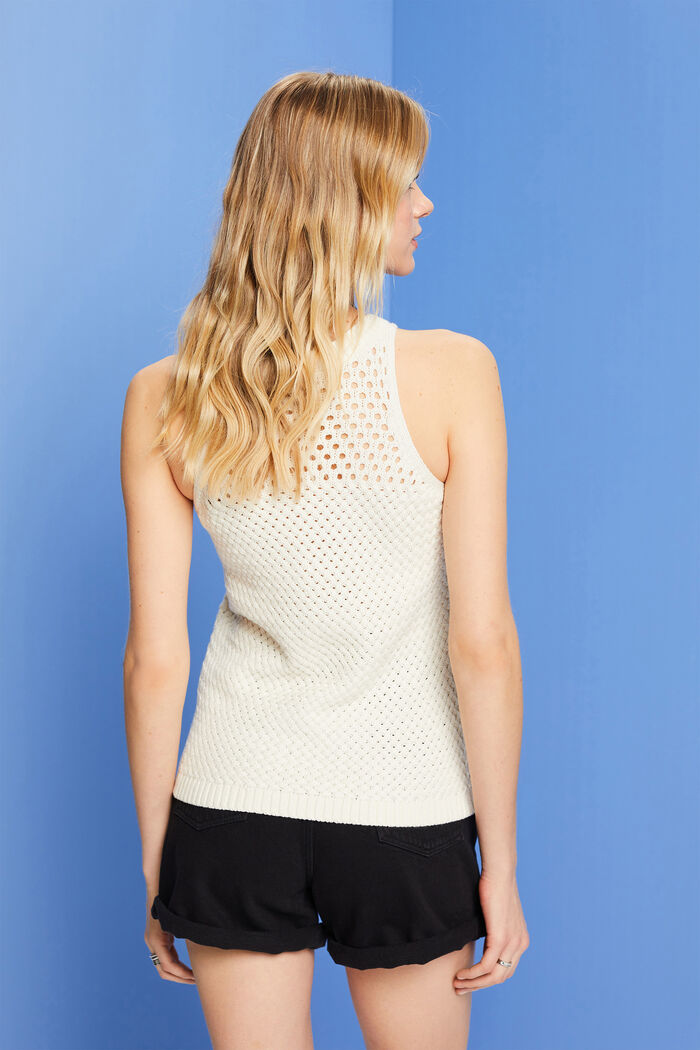 Sleeveless knit top, 100% cotton, ICE, detail image number 3