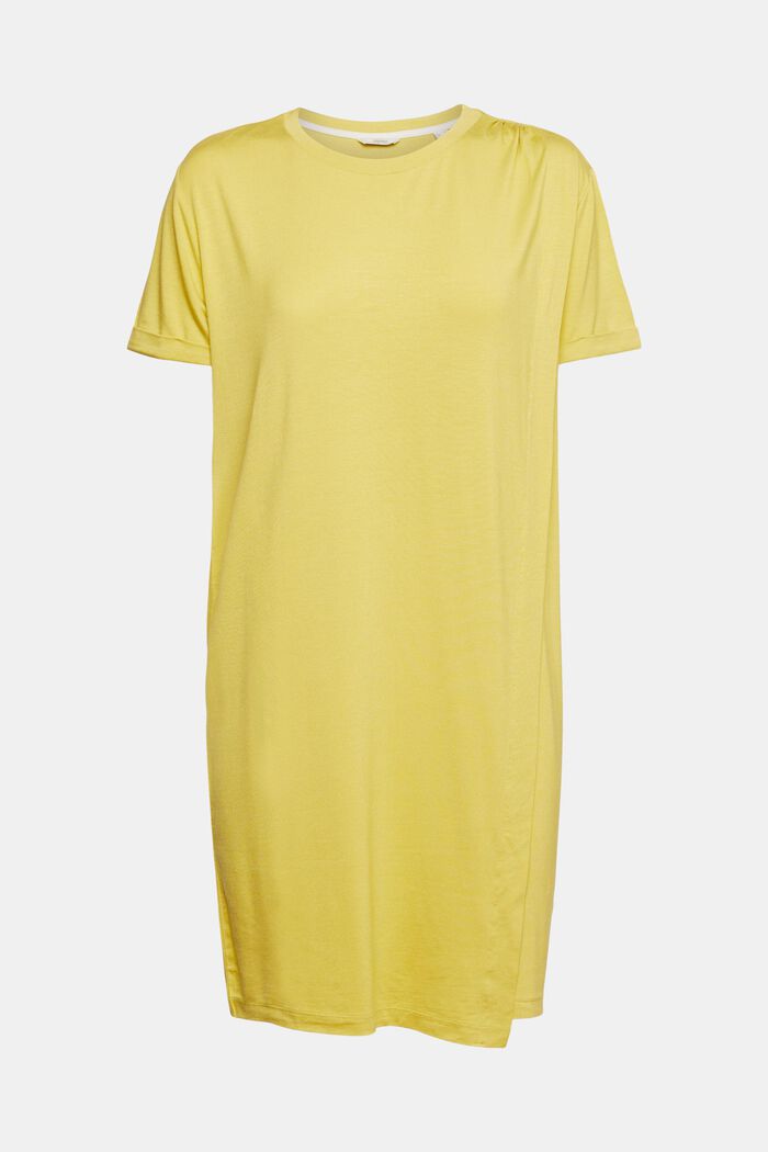 Made of TENCEL™: draped nightshirt, YELLOW, overview