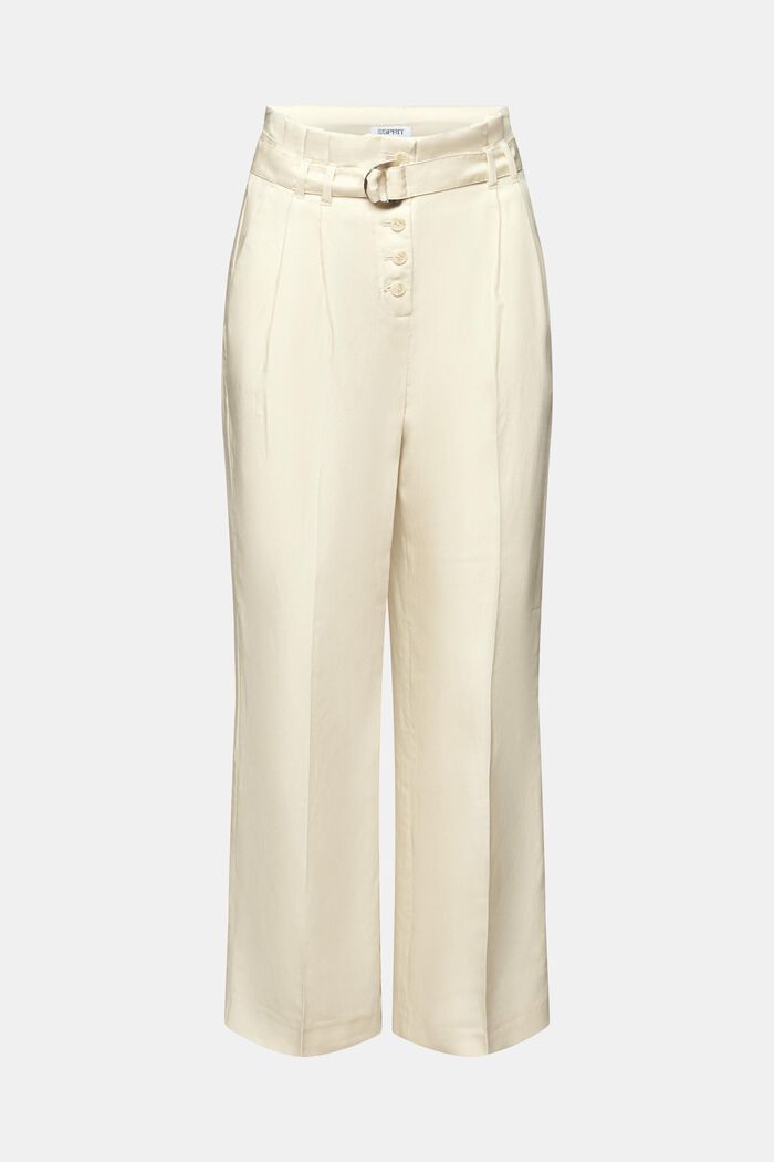 Mix and Match Cropped High-Rise Culotte Pants, SAND, detail image number 7