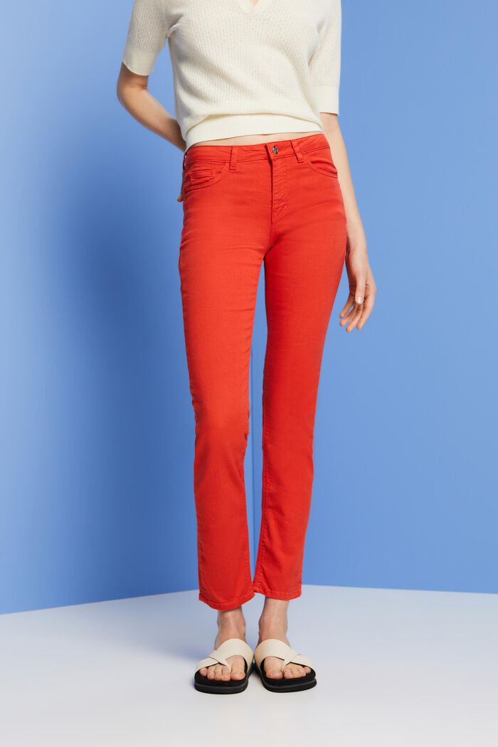 Mid-rise slim fit jeans, ORANGE RED, detail image number 0