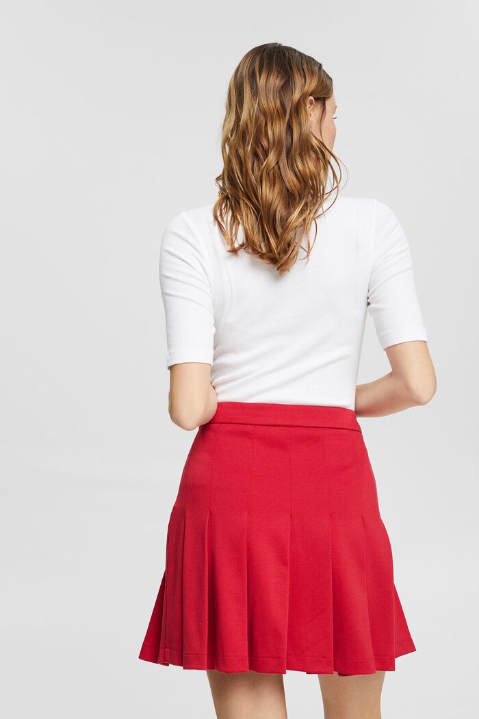 Jersey tennis skirt, RED, detail image number 3