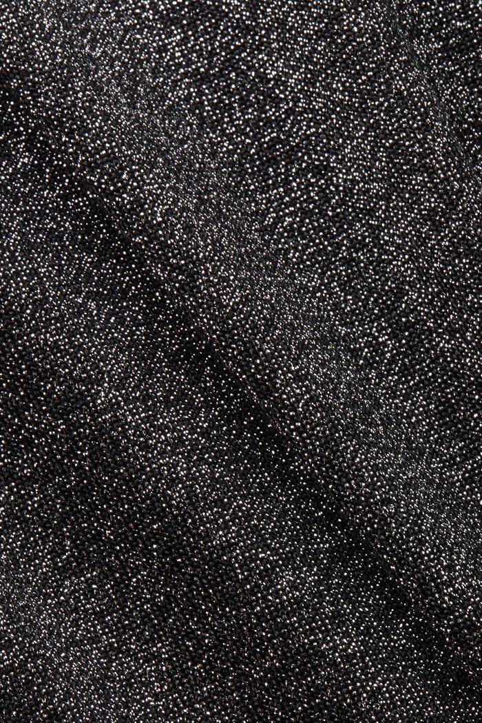 Knitted Glitter Mini Dress, LENZING™ ECOVERO™, BLACK, detail image number 5