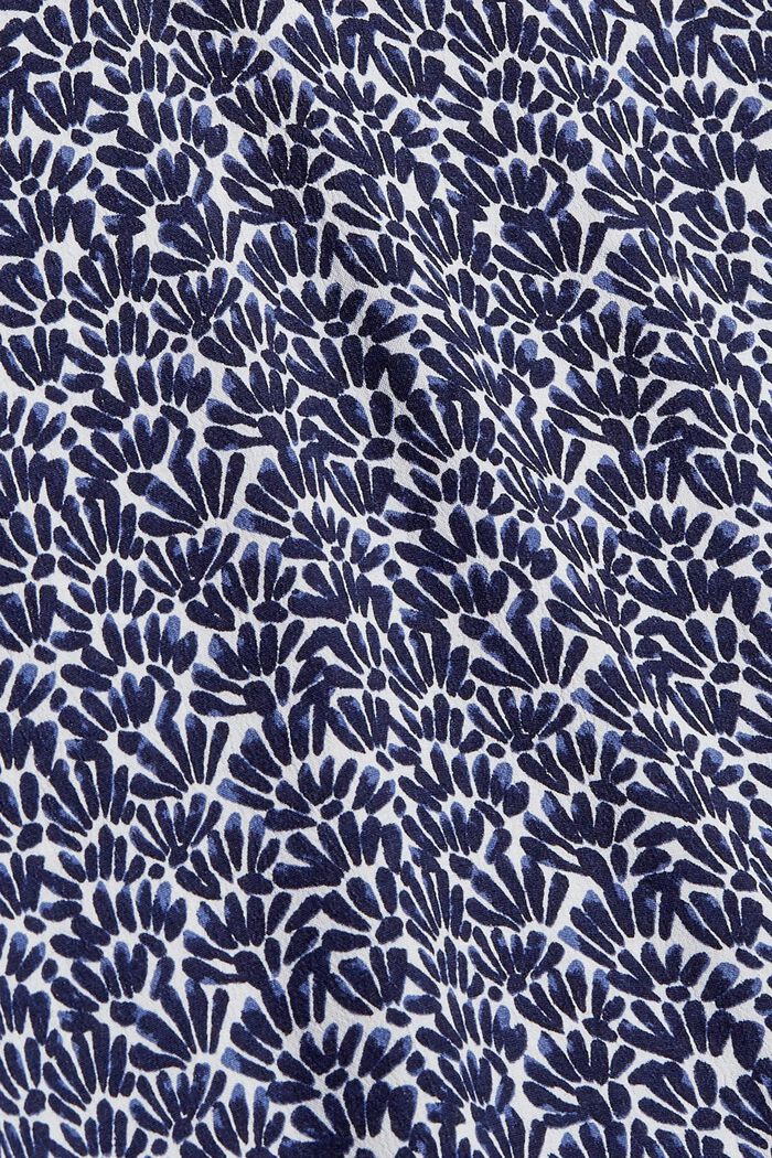 Patterned print blouse made of LENZING™ ECOVERO™, NAVY, detail image number 1