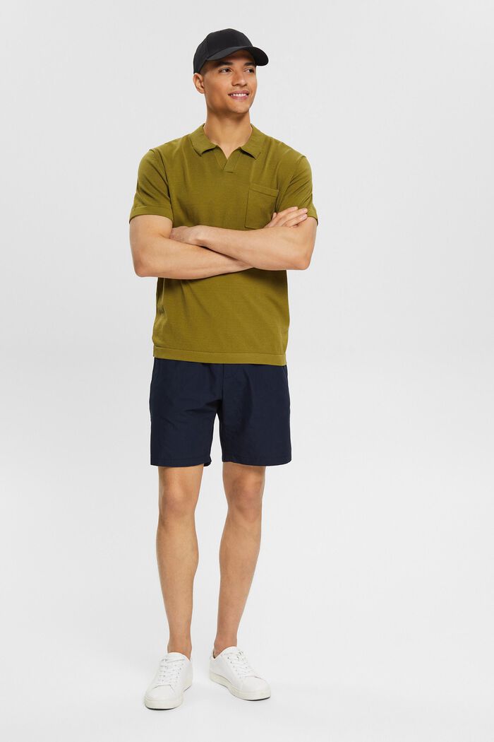Cotton shorts, NAVY, detail image number 1