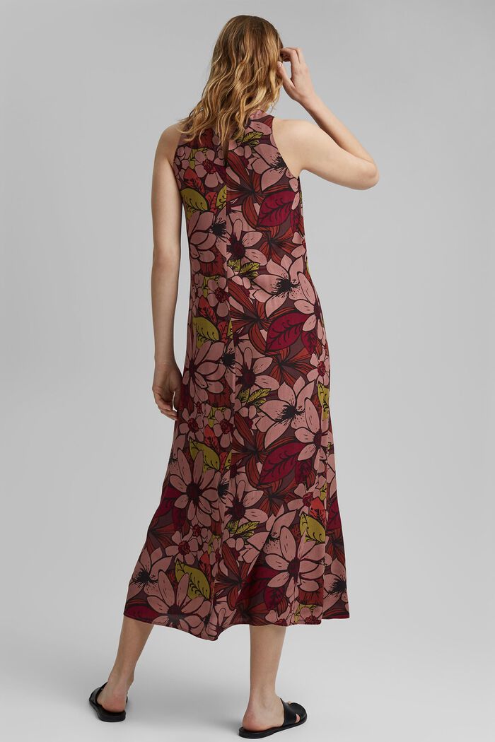 Floral maxi dress with LENZING™ ECOVERO™, TERRACOTTA, detail image number 2