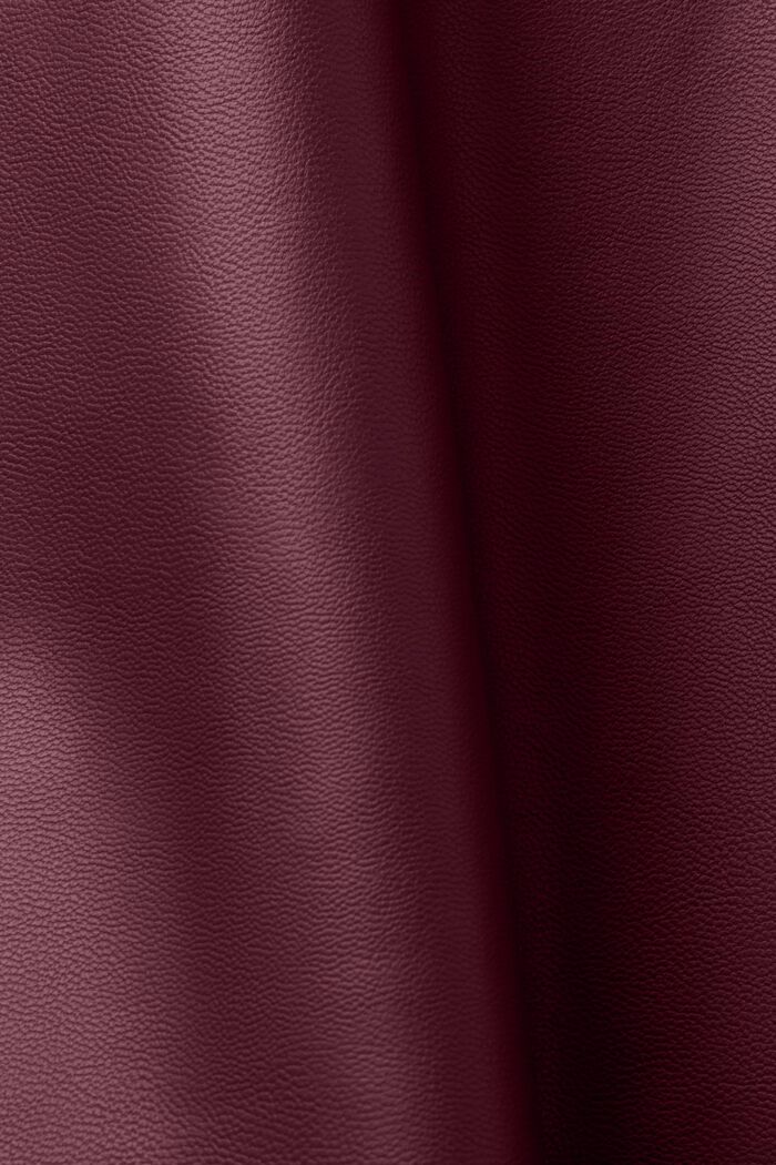 Oversized Faux Leather Blouson, AUBERGINE, detail image number 5