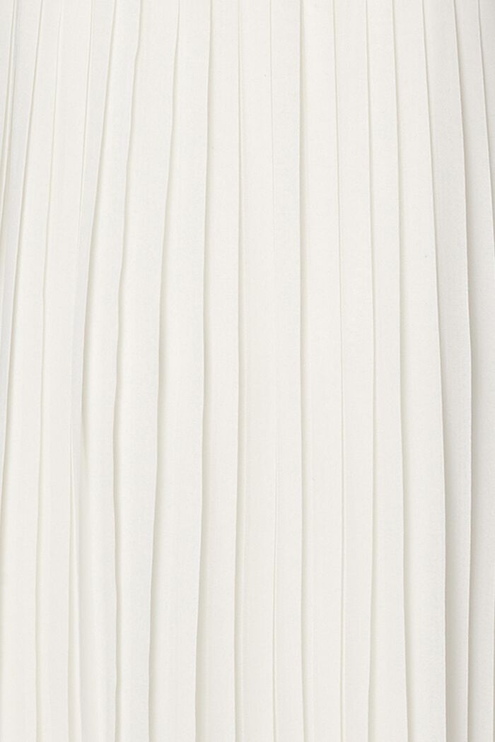 Pleated dress with tie belt, OFF WHITE, detail image number 3