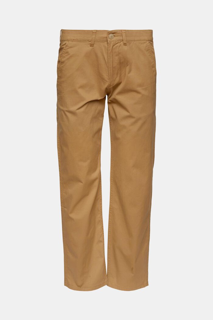 Straight chinos in organic cotton, CAMEL, detail image number 7