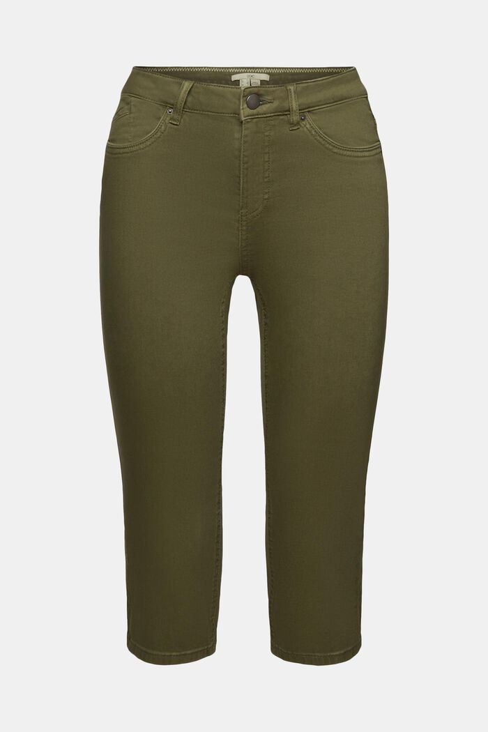 Capri trousers, KHAKI GREEN, detail image number 6