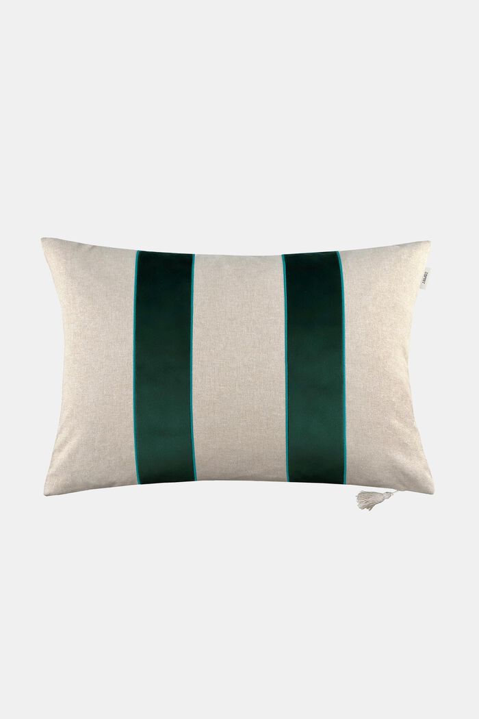 Contrast Striped Cushion Cover, GREEN, detail image number 0