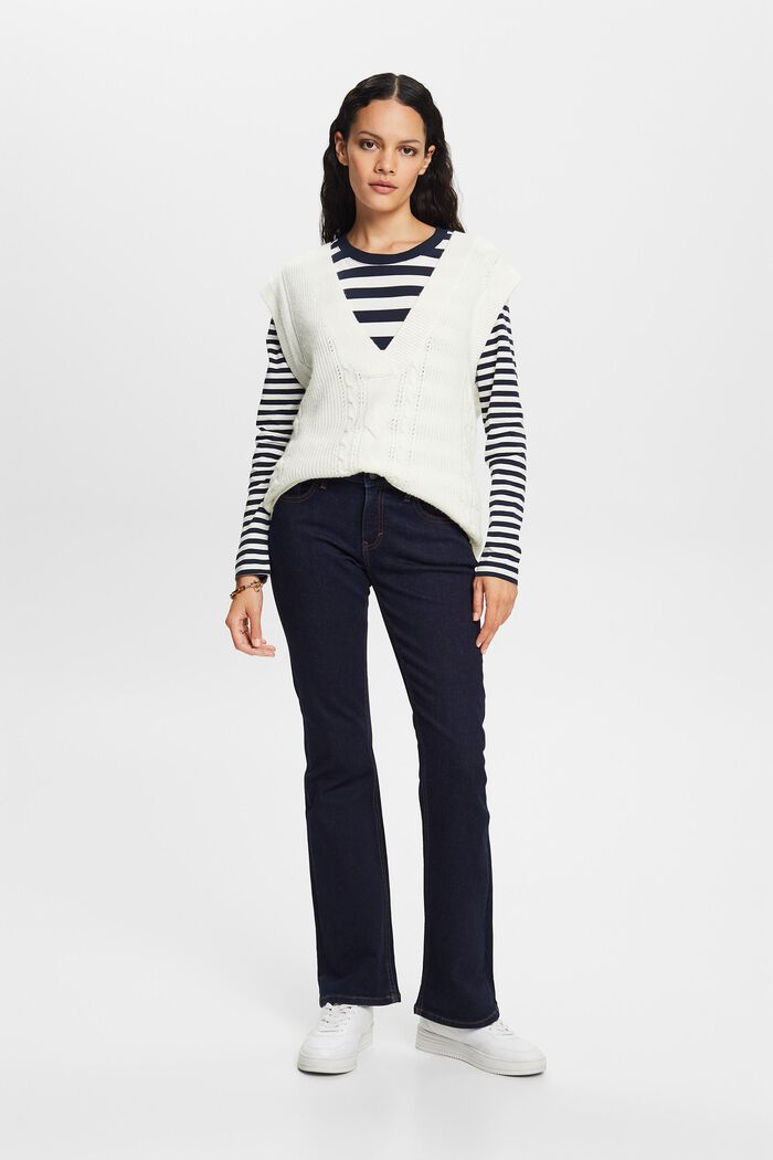 Striped Long-Sleeve Top, NAVY, detail image number 2