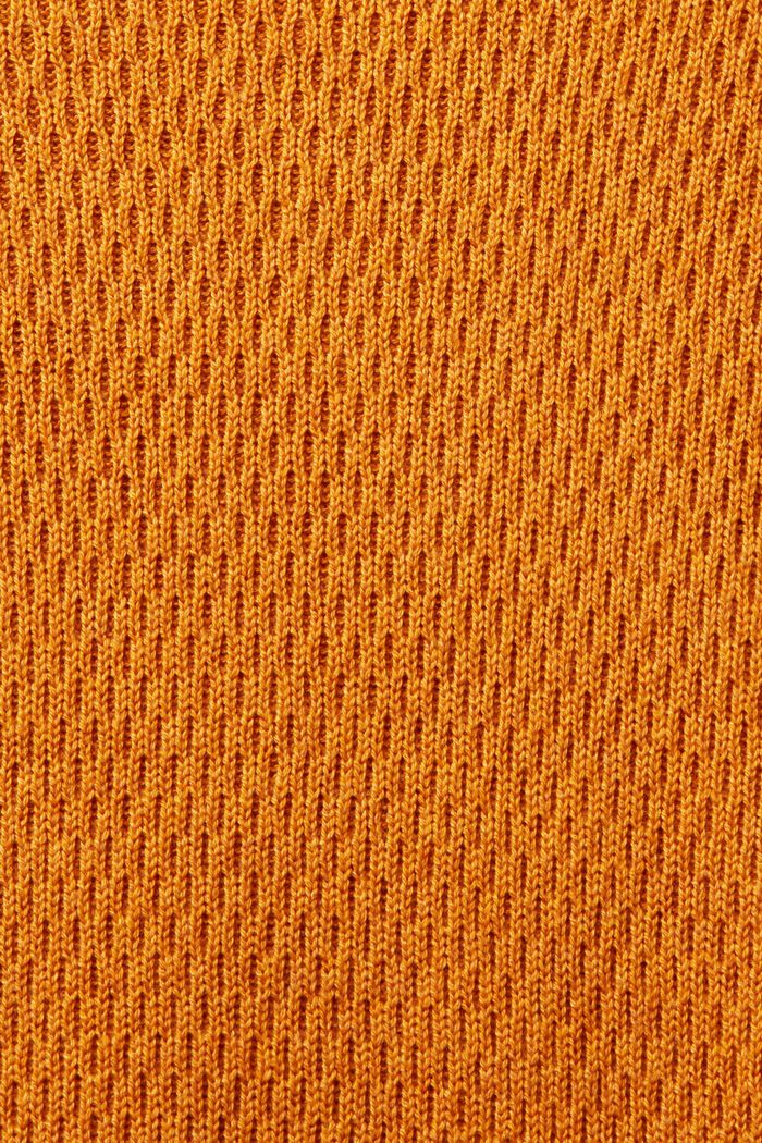 Structured Knit Crewneck Sweater, HONEY YELLOW, detail image number 5