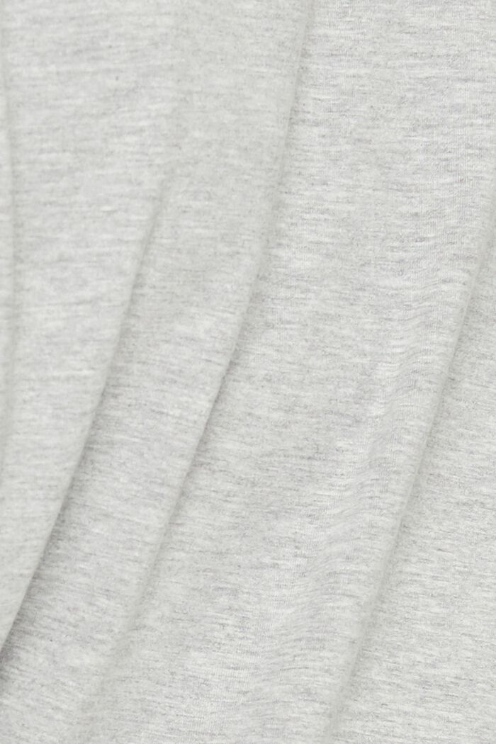 T-shirt with a logo print, organic cotton blend, LIGHT GREY, detail image number 4