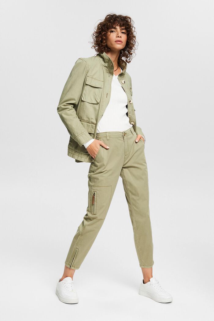 Trousers with decorative pockets, LIGHT KHAKI, detail image number 1