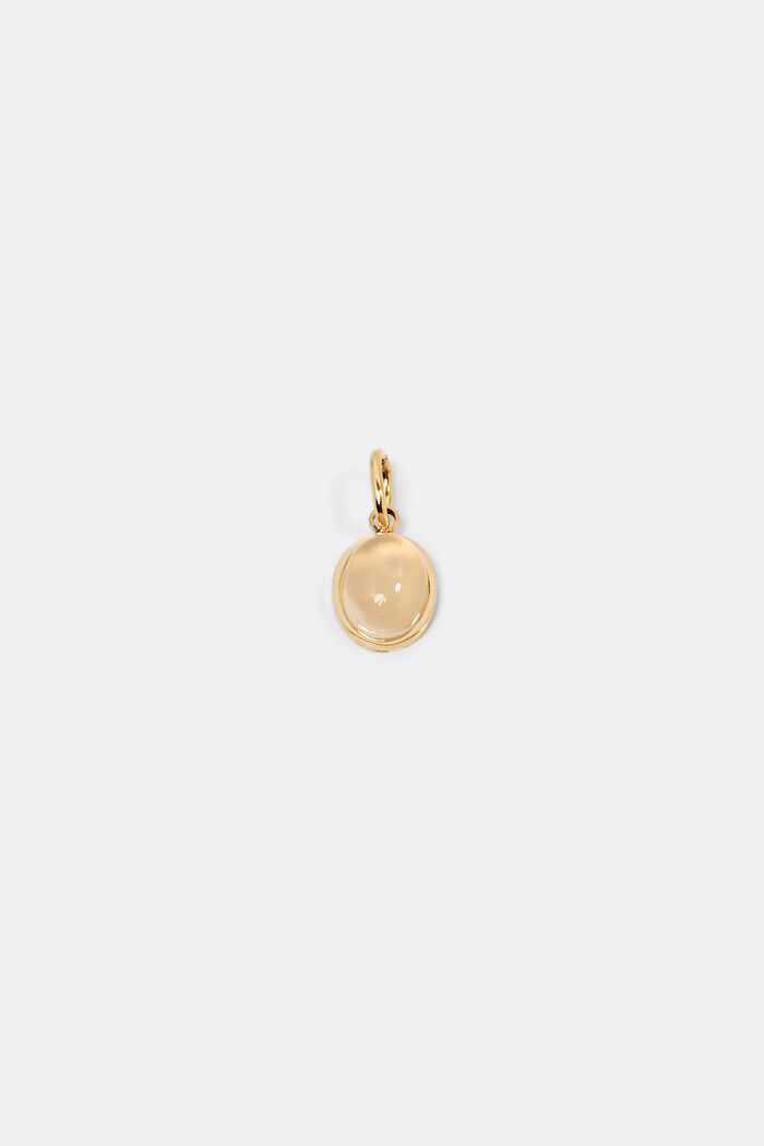 Stainless Steel Gemstone Pendant, GOLD, detail image number 0