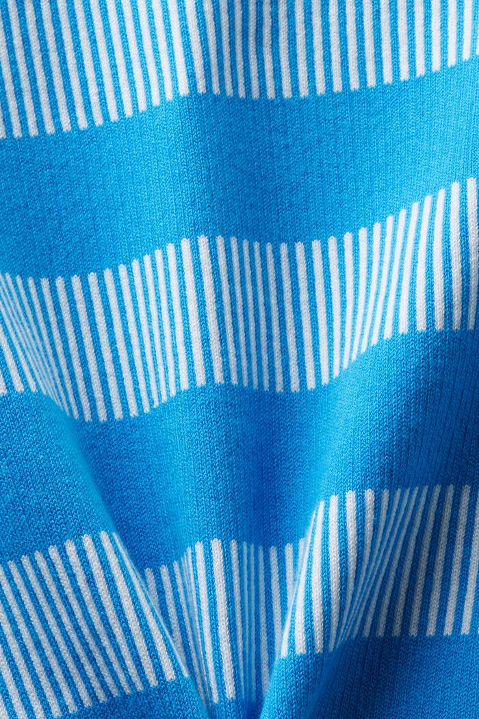 Jacquard Striped Crewneck Sweater, BLUE, detail image number 5