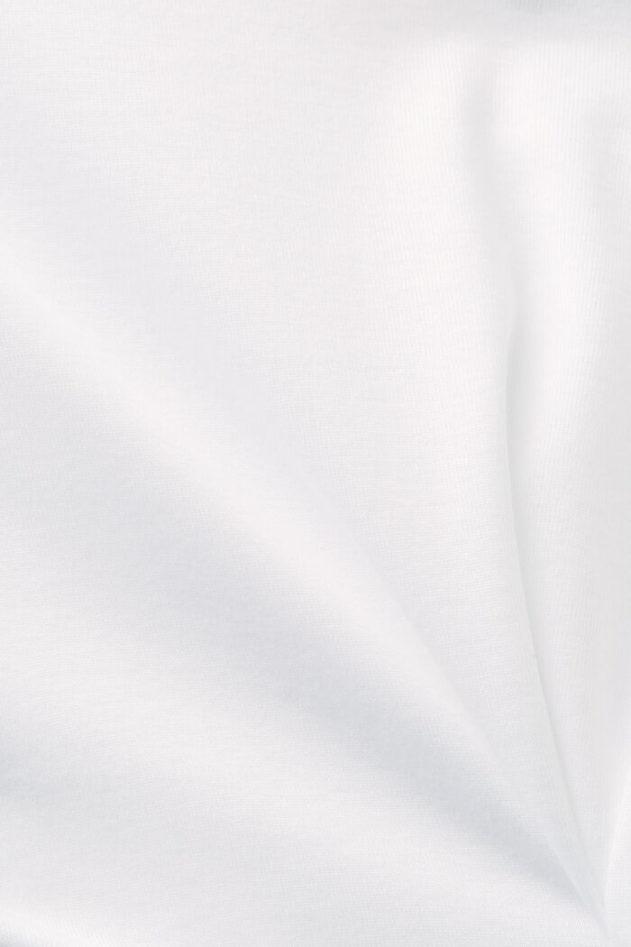 Cotton Short-Sleeve T-Shirt, WHITE, detail image number 5