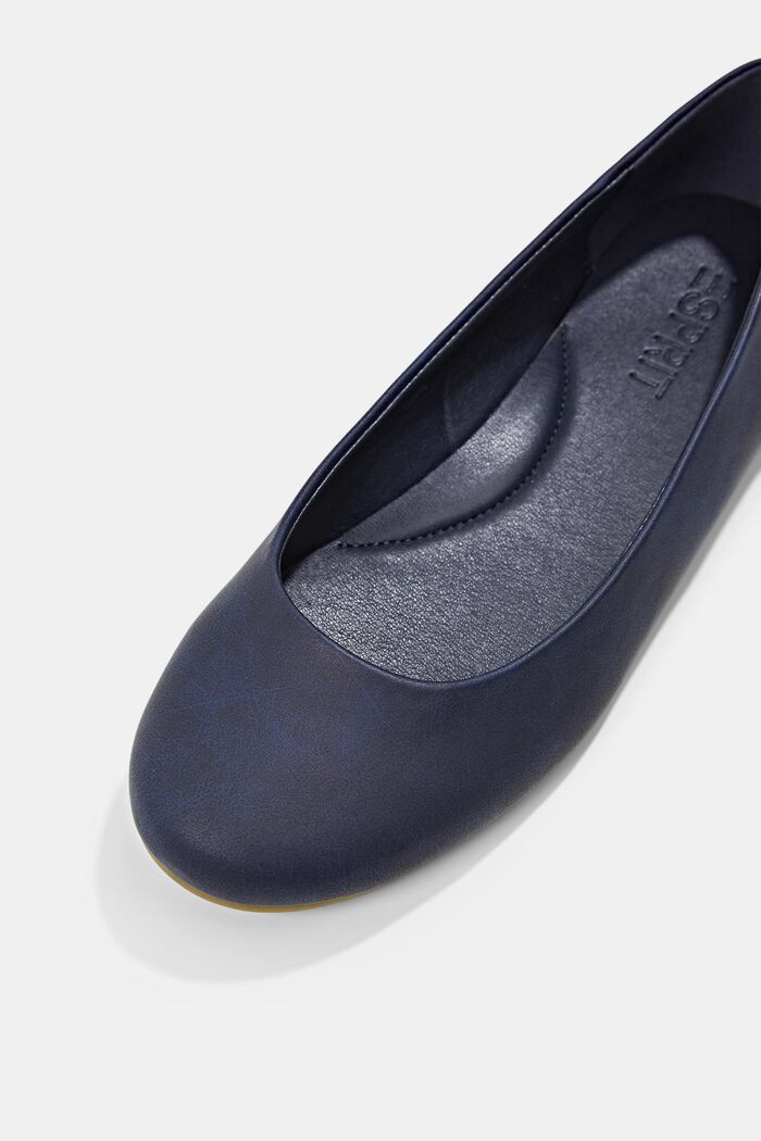 Faux leather ballerinas, NAVY, detail image number 3
