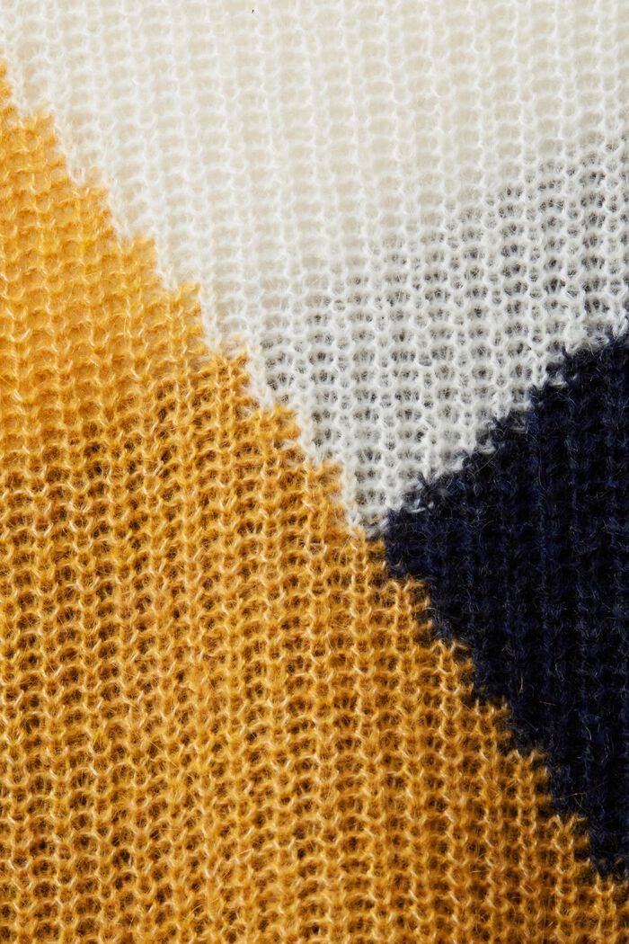 Colourblock jumper, wool blend, BRASS YELLOW, detail image number 5
