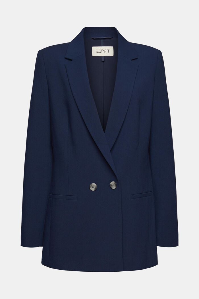 Relaxed double-breasted blazer, NAVY, detail image number 7