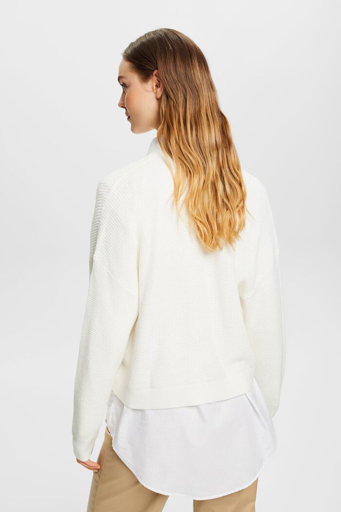 Open knitted Cardigan, OFF WHITE, detail image number 3