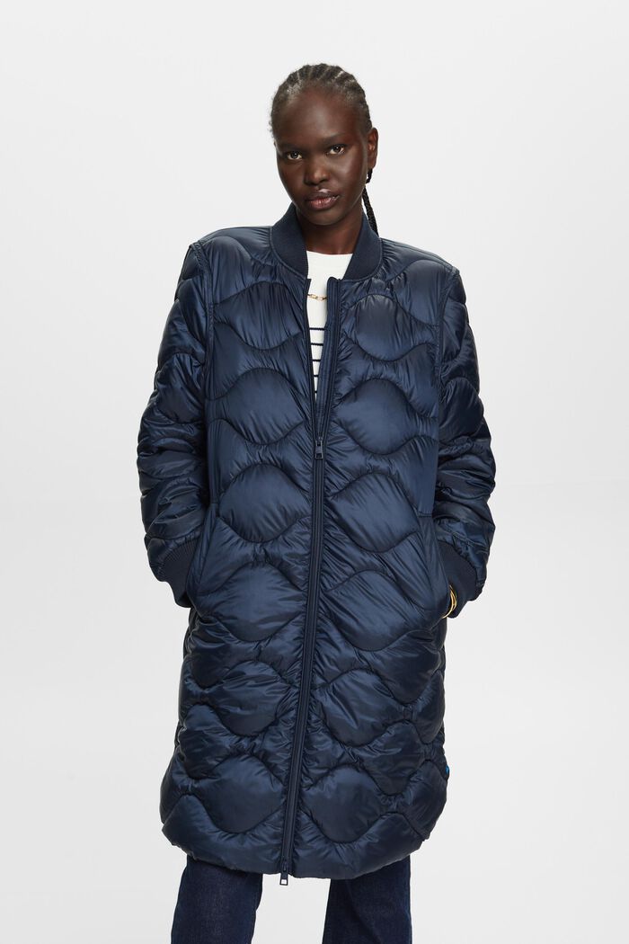 Recycled: quilted transformer coat, NAVY, detail image number 0