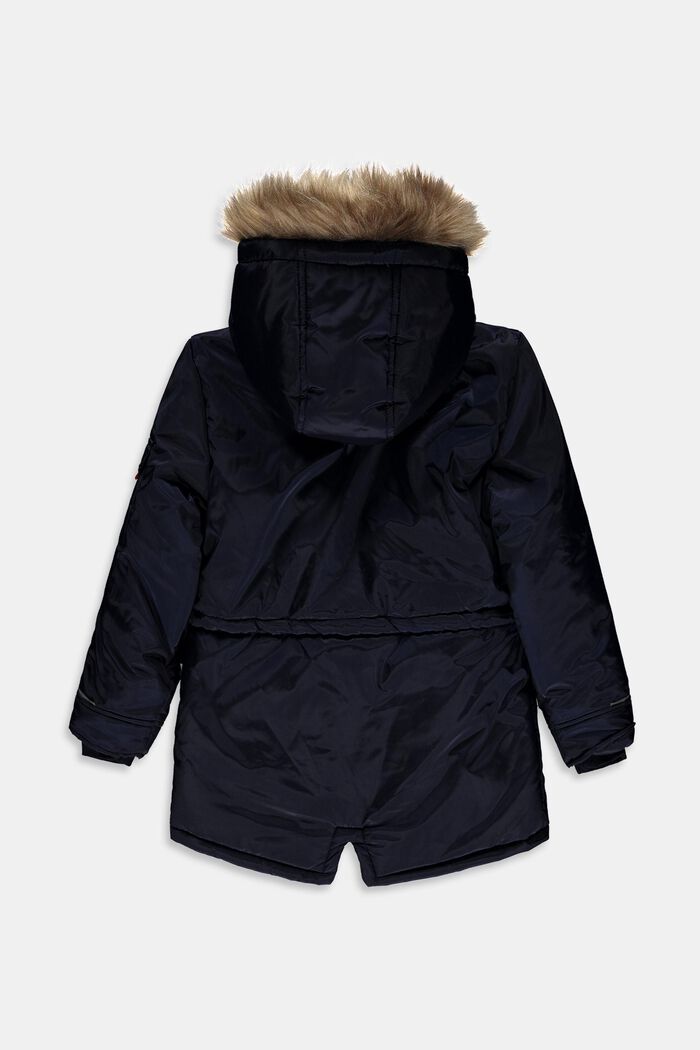 Padded parka with a plush lining, NAVY, detail image number 1