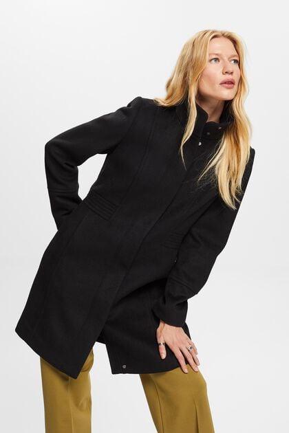 Recycled: wool blend coat