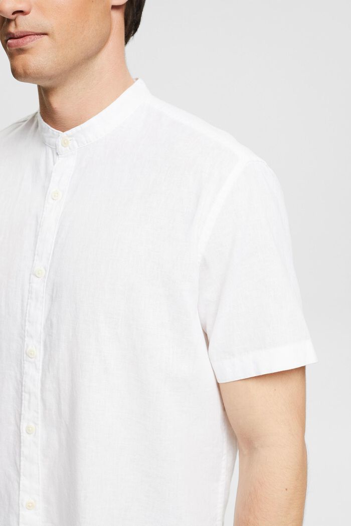 Linen blend shirt, WHITE, detail image number 2