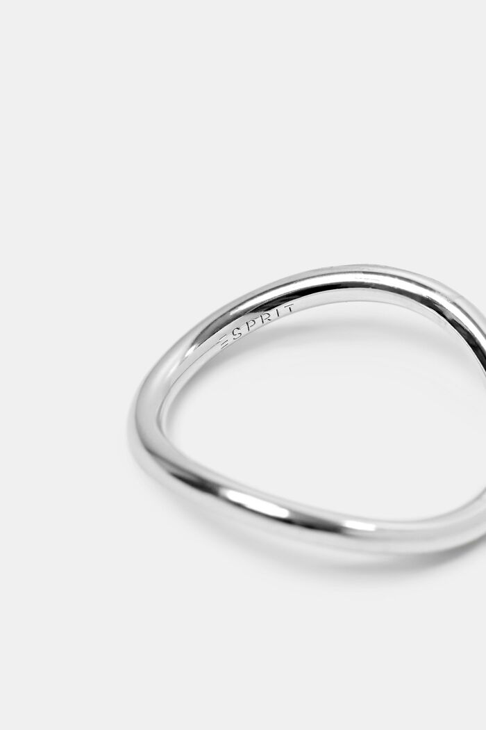 Wavy Sterling Silver Ring, SILVER, detail image number 1