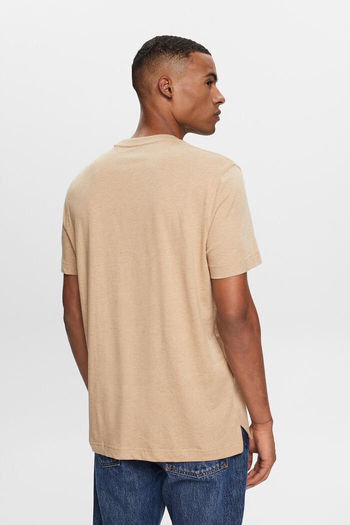Crewneck t-shirt, 100% cotton, SAND, detail image number 3