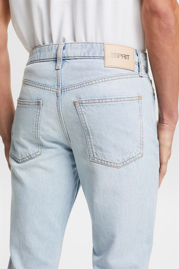 Mid-Rise Straight Jeans, BLUE LIGHT WASHED, detail image number 3