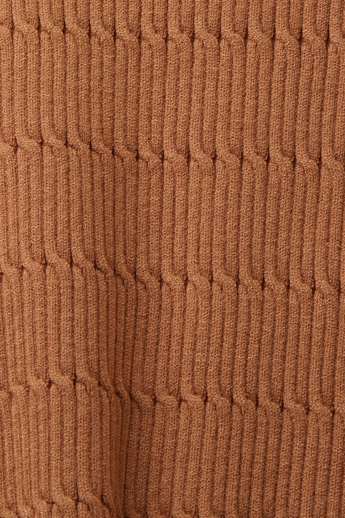 Fitted cable knit jumper, CARAMEL, detail image number 5