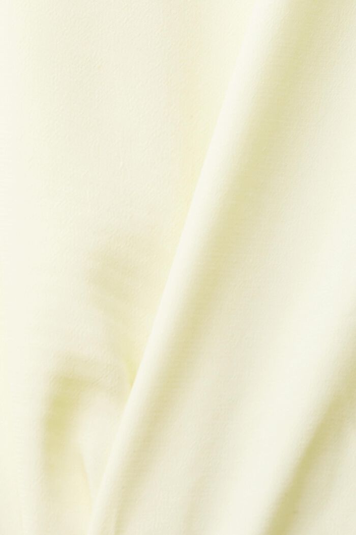 Blouse with a square neckline, LIME YELLOW, detail image number 4
