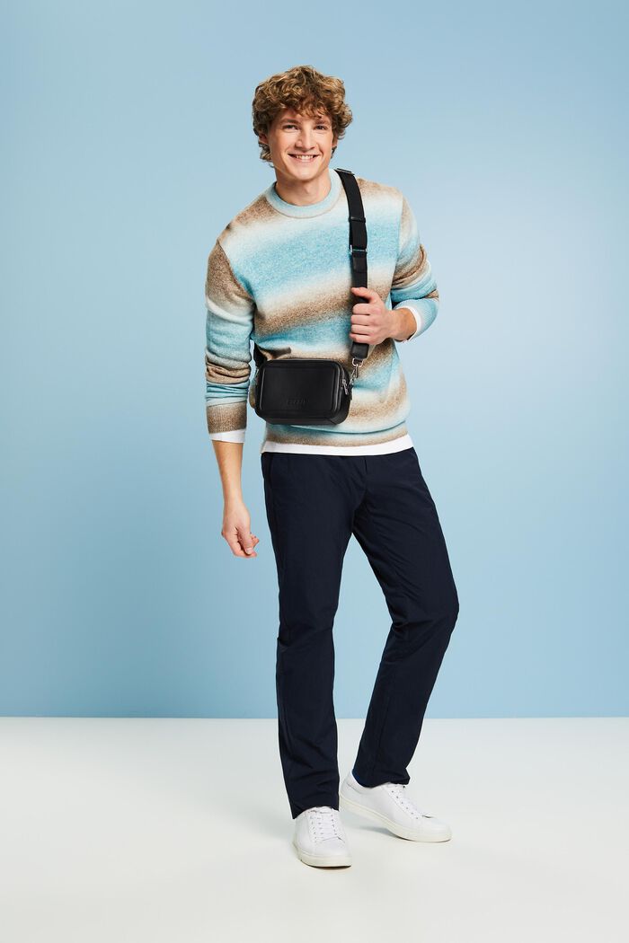 Gradient Stripe Crewneck Sweater, DARK TURQUOISE, detail image number 1