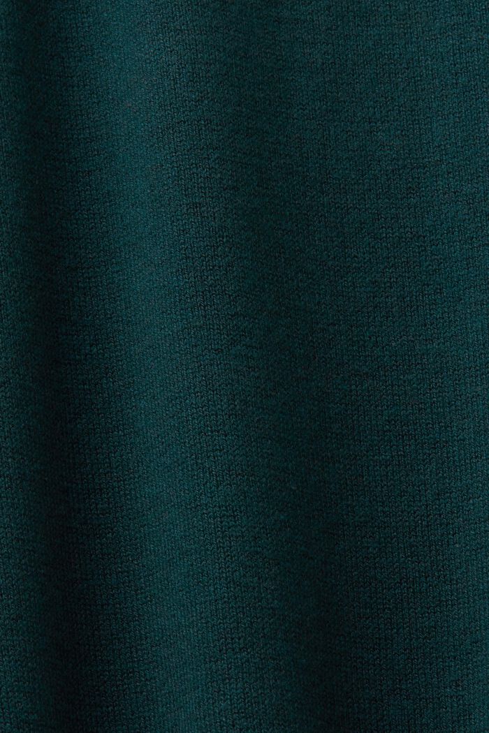 Mock Neck Knit Dress, EMERALD GREEN, detail image number 5