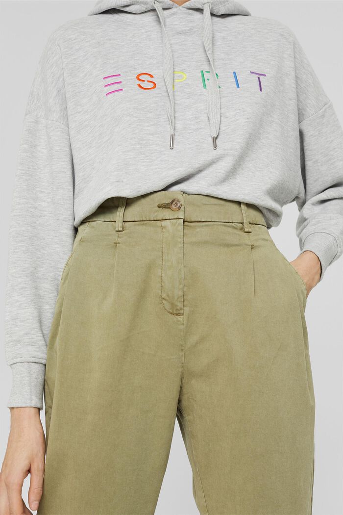Trousers with waist pleats, LIGHT KHAKI, detail image number 2