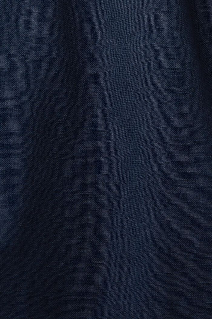 Linen-Cotton Straight Pant, NAVY, detail image number 5