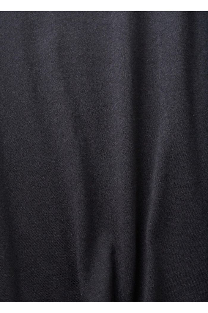 T-shirt with turn-up sleeves, BLACK, detail image number 5