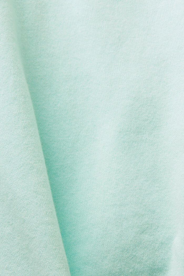 Two-Tone Short-Sleeve Sweater, LIGHT AQUA GREEN, detail image number 5