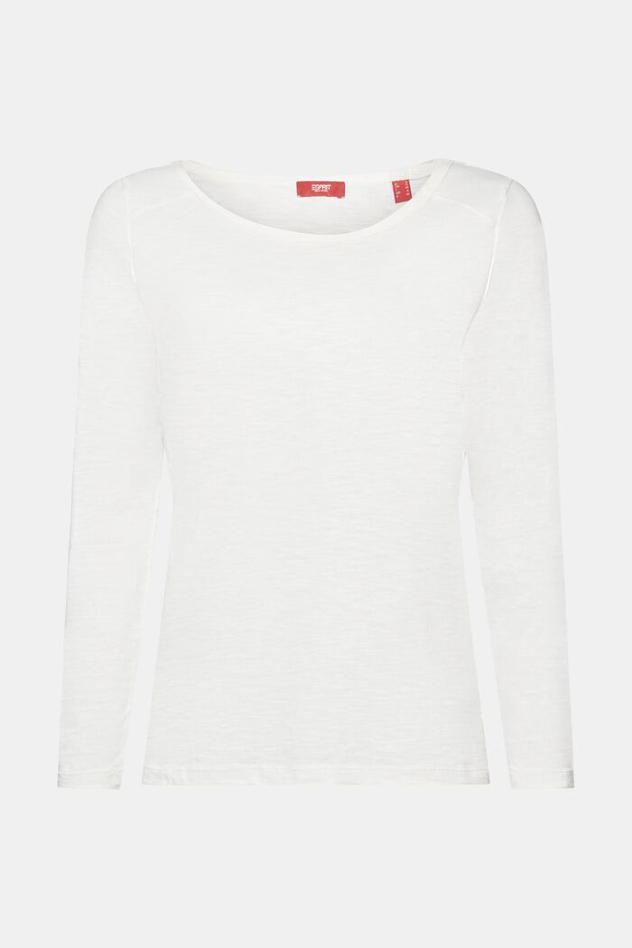 Jersey Long-Sleeve Top, OFF WHITE, detail image number 7