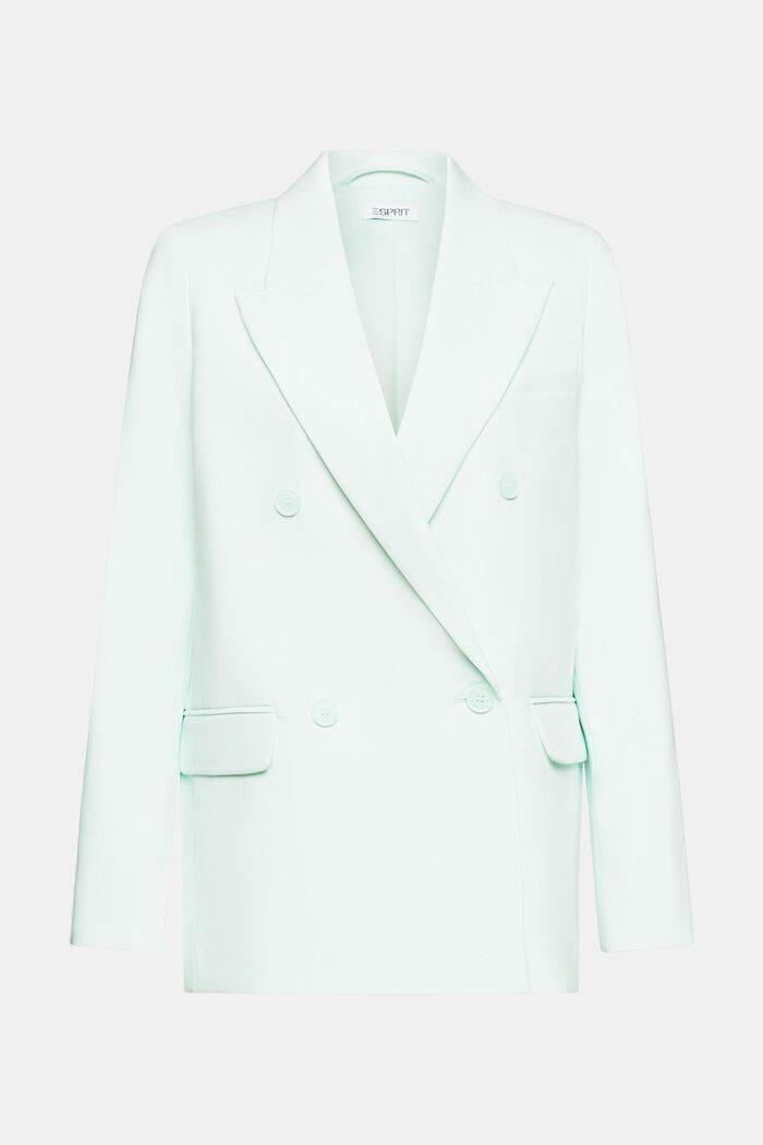 Double-Breasted Blazer, LIGHT AQUA GREEN, detail image number 7