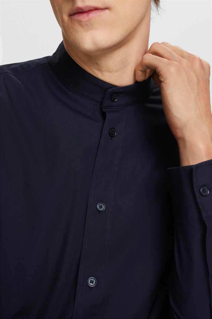 Stand-Up Collar Shirt, NAVY, detail image number 2