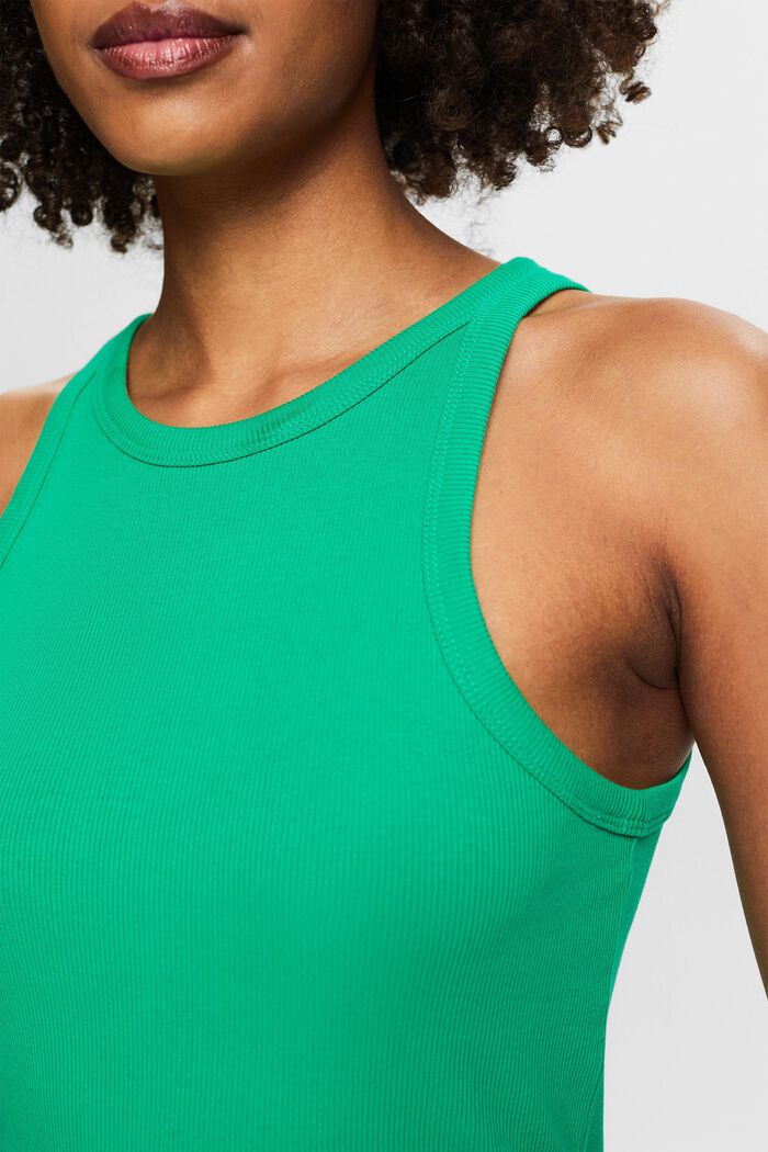 Ribbed Tank Top, GREEN, detail image number 3