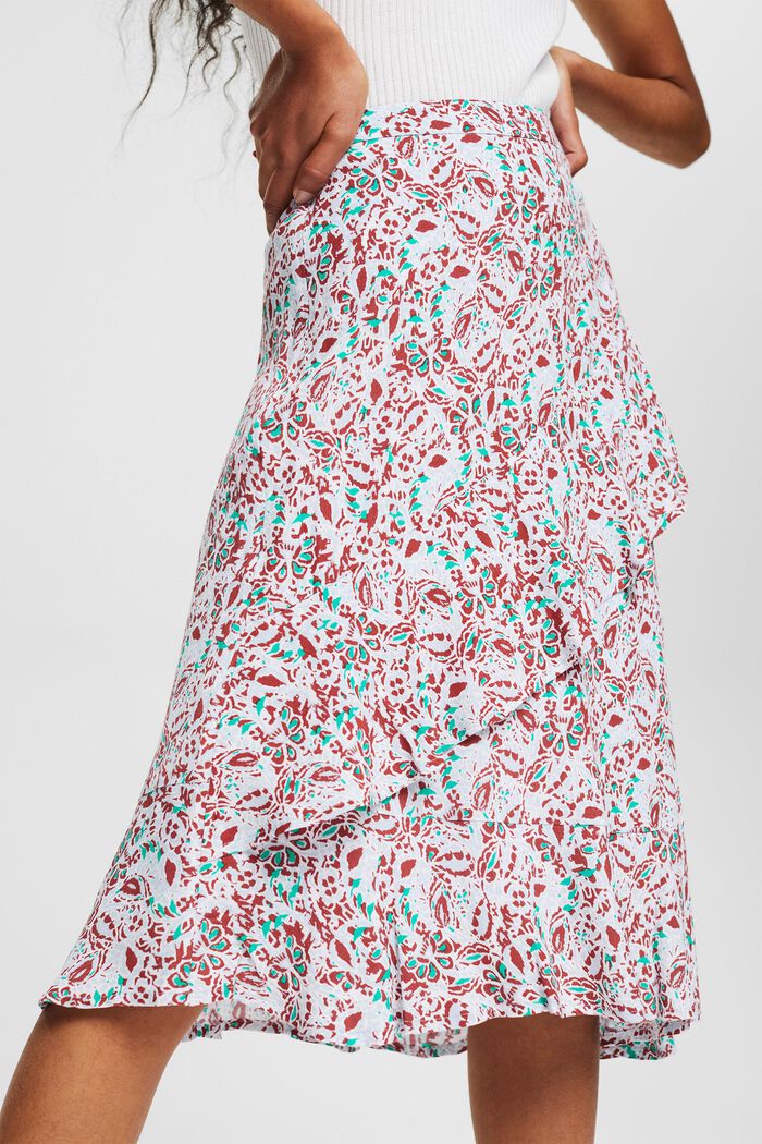 Patterned midi skirt, LENZING™ ECOVERO™, LIGHT BLUE, detail image number 2