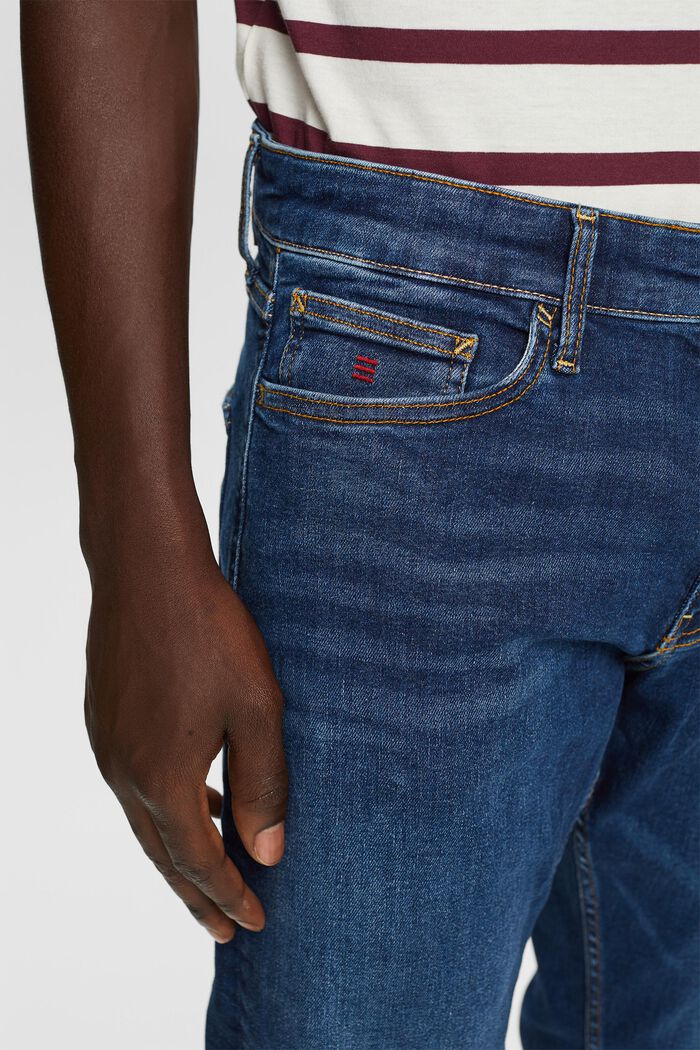 Mid-Rise Slim Jeans, BLUE LIGHT WASHED, detail image number 2